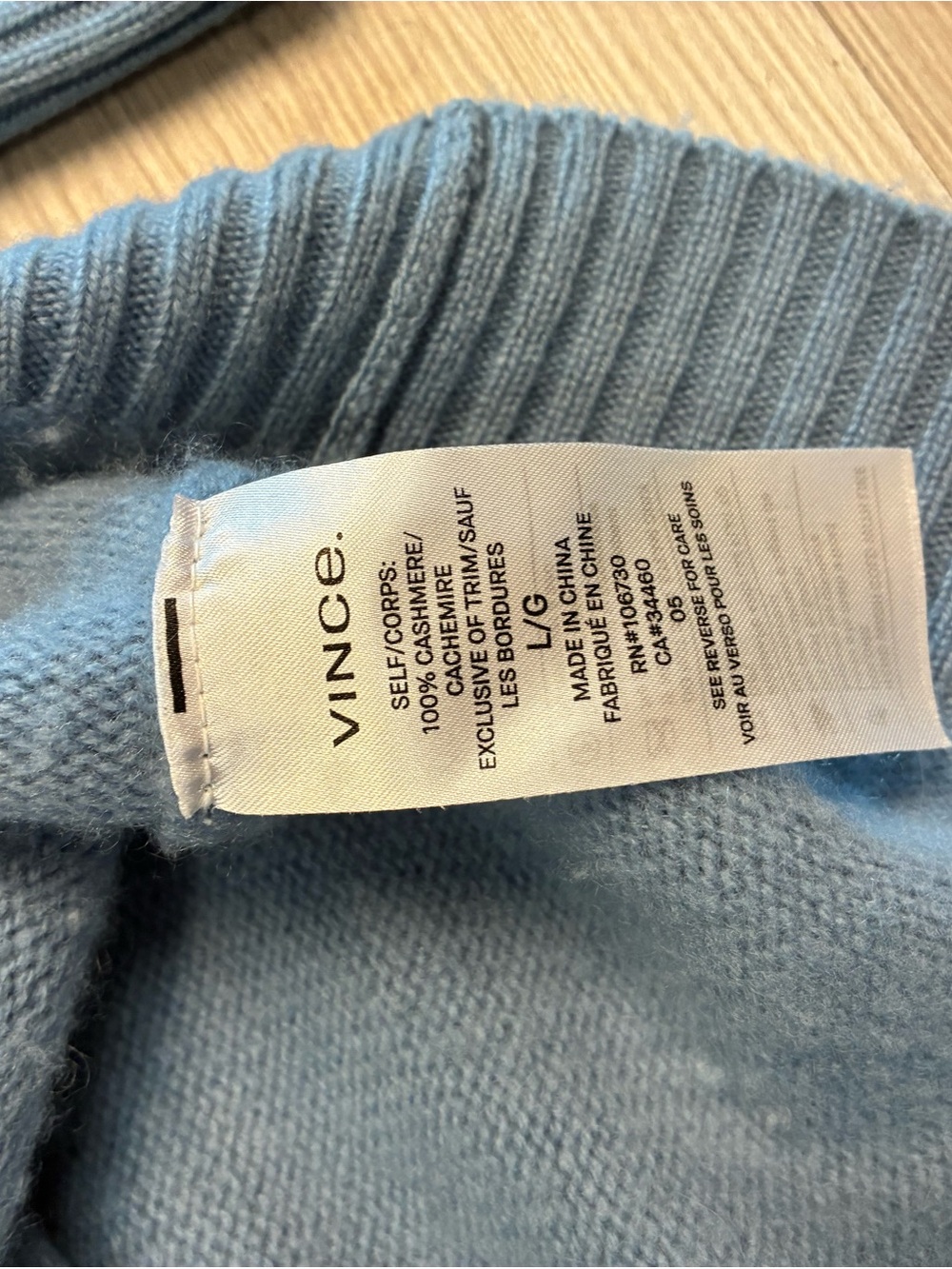 Vince Blue Cashmere Sweater - Picture 5 of 6